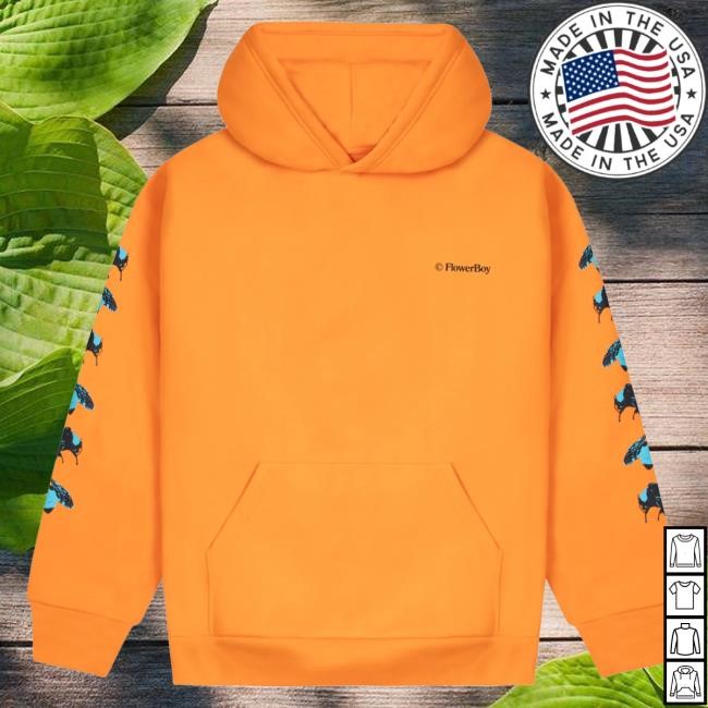 Official Tyler The Creator Merch Store Shop Save The Bees Pullover Hoodie Orange by Golf Wang
