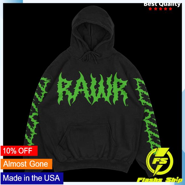Izzzyzzz Merch Rawr Black Hoodie