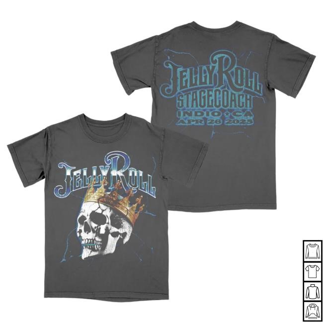 Jelly Roll Stagecoach Skull King Shirt
