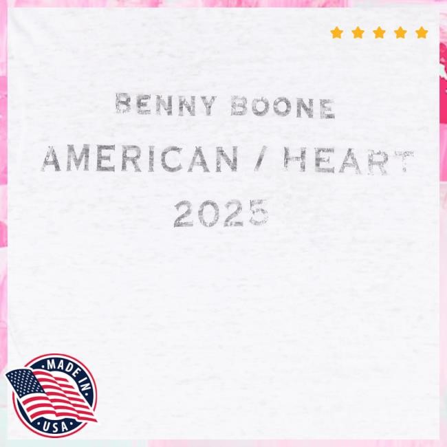 Official Benson Boone Store American Heart 2025 Distressed T Shirt BensonBoone