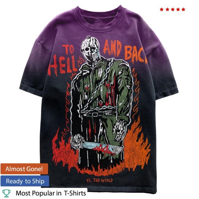Official Warren Lotas Merch Shop Hell and Back Top Shirt - Purple/Black