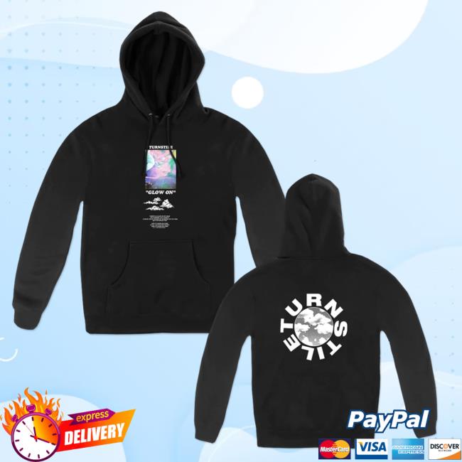 Official Turnstile Merch Turnstile Black "Glow On" Crew