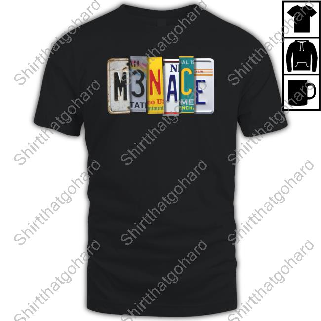 Kanel Joseph Merch Kaneljoseph Menace License Plate Black Shirts