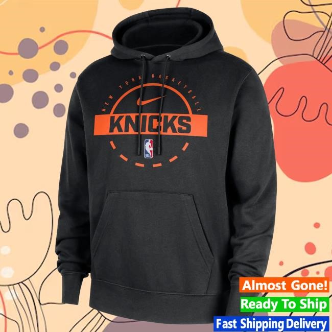 Official Madison Square Garden Shop New York Knicks Nike Knicks On Court 25-26 Practice Black ClubHoodies MSG Shop