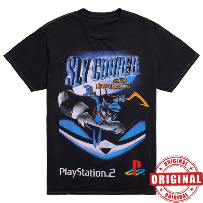 Playstation 2 Sly Cooper And The Thievius Raccoonus New Tee