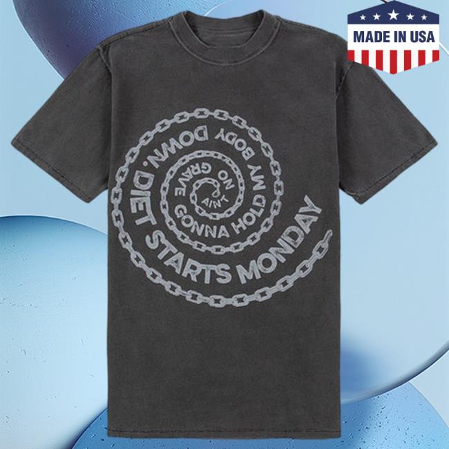 Official Capsule Clothing Store Capsule Nyc Diet Starts Monday Spiral Chain Hot Shirt | Vintage Black CapsuleNyc