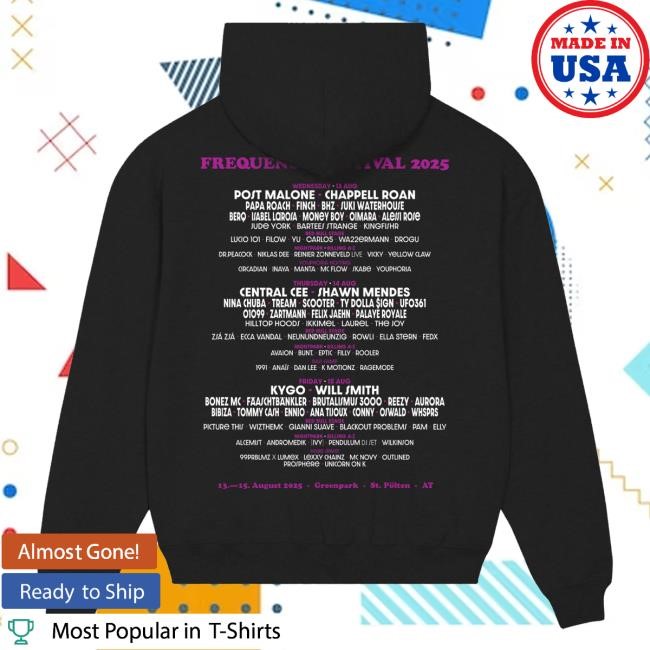Official Frequency Festival Shop Astronaut (Line-Up 2025) Hoodies FM4 Frequency Festival