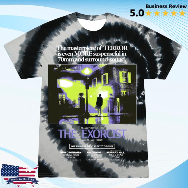 Official Studiohouse Designs Merch Store The Exorcist Movie Promo Tiedye T-Shirt Captain Howdy (Grey) Studiohouse Designs Apparel Clothing Shop StudiohouseDesigns