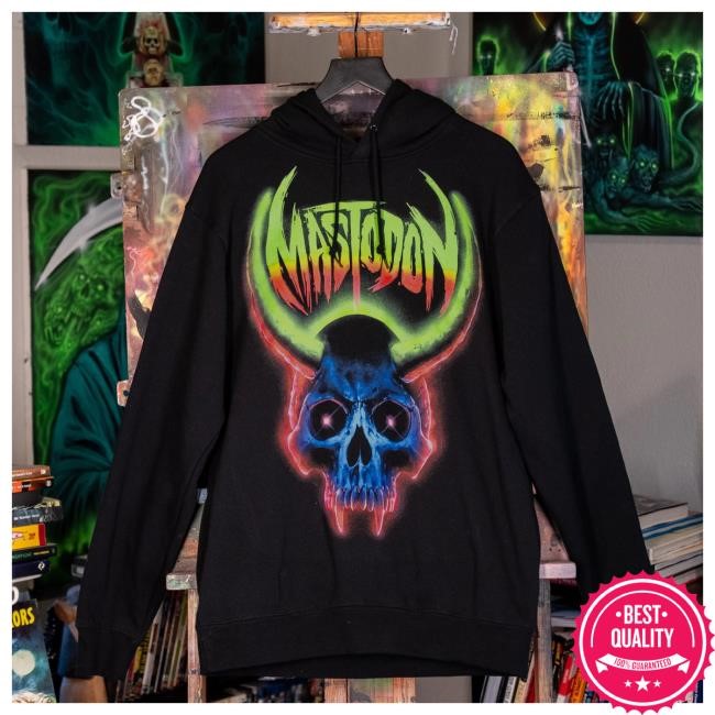Official Mastodon Rocks Merch Store Mastodon Artist Series CJK Neon Skull Hoody x Chad James Keith