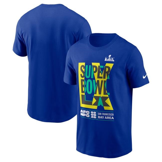 Official NFL Super Bowl LX Nike White Essential T-Shirt Fit