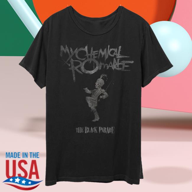Official Mcr Merch Store Shop Warner Records My Chemical The Black Parade Distressed T-Shirt WarnerRecords