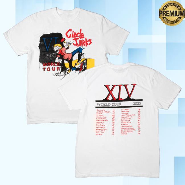 Official Kings Road Merch Store Circle Jerks VI 2023 Tour Shirts (White) Kings Road Shop CircleJerks
