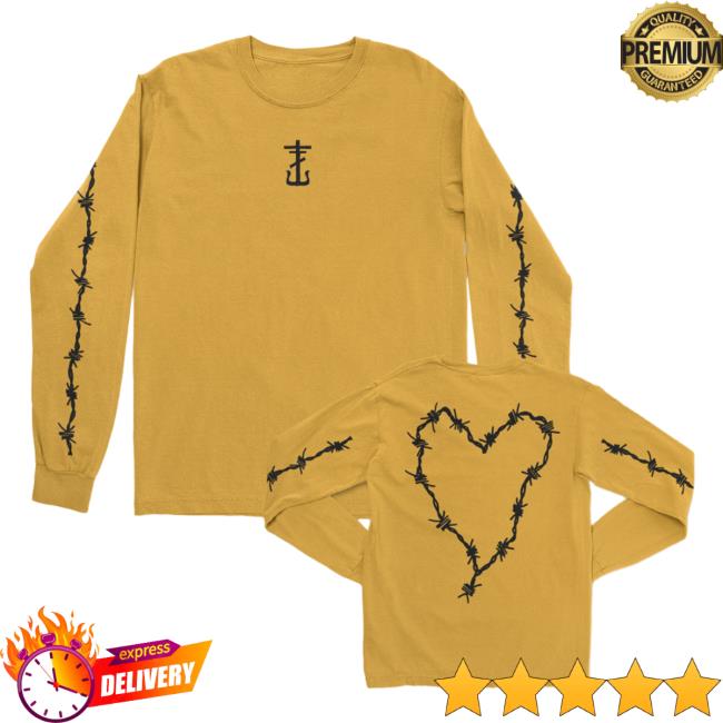 Official Barbed Wire Heart Frank Iero Gold Hoody