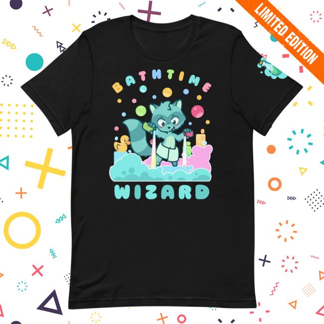 Official Pretend Again Bathtime Wizard Tshirt Black (OwO / Oh Woah! Shirt) Pretendagain