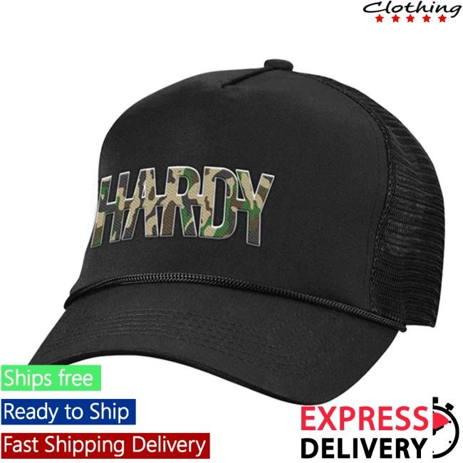 Official Hardy Merch Store Hardy Camo Logo Trucker Cap