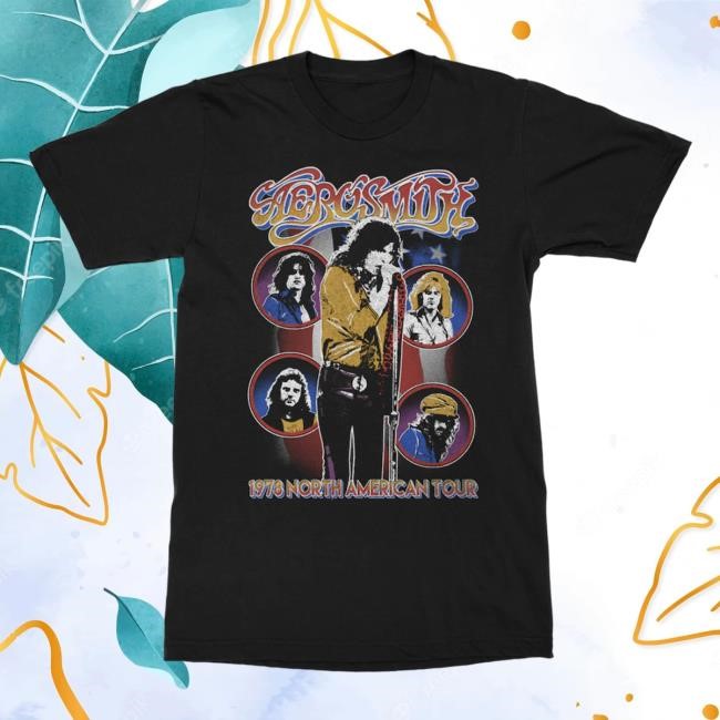 1978 North America Tour New T-Shirt Aerosmith Official Store