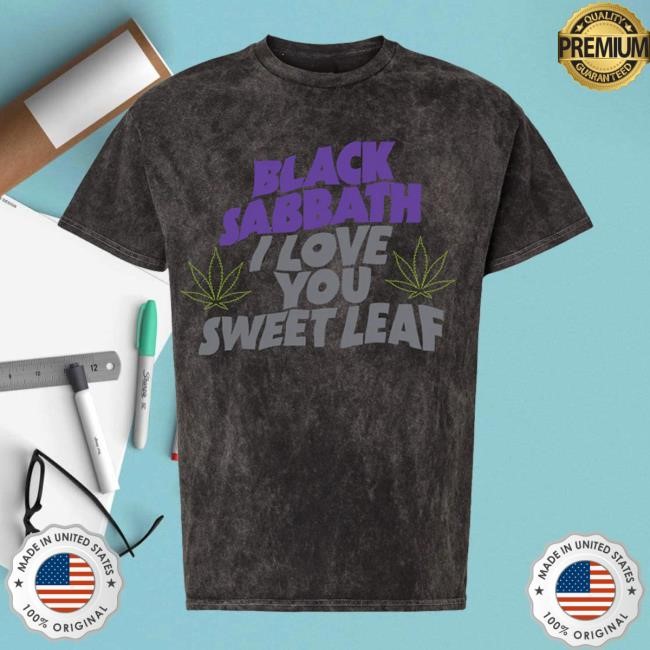 Black Sadbath Shop Merch Sweet Leaf Washed Tees