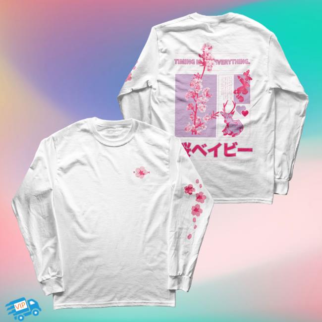 Official Kacey Musgraves Merch Store Shop K A C E Y M U S G R A V E S Cherry Blossom Timing Is Everything Long Sleeve Hot Shirt KaceyMusgraves Spaceykacey
