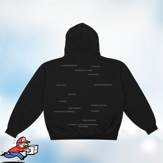 Sin Miedo Anniversary Black Hoodie | Kali Uchis Official | Alternative Pop & R&B Artist Hoodie