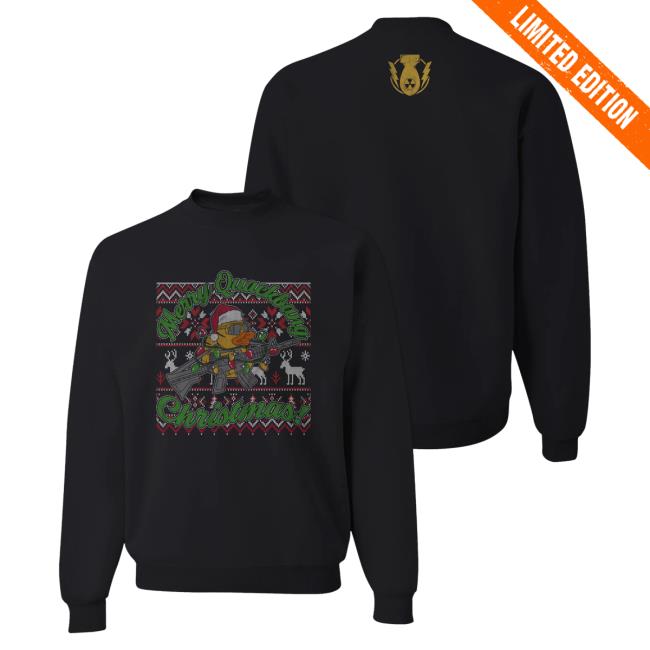 Official Bunker Branding Merch The Fat Electrician Quackbang Christmas Popover Sweatshirt Bunkerbranding