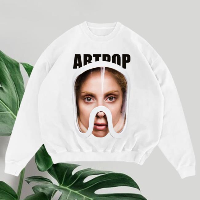 Official Interscope Records Lady Gaga Merch Store Artpop Mask White Sweater LadyGaga Apparel Clothing Shop