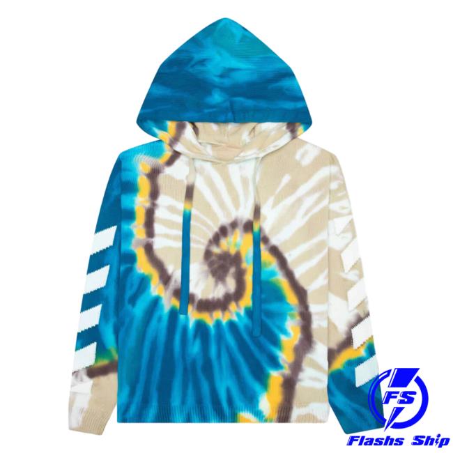 Official Feature Merch Store Shop Off-White C/O Virgil Abloh Diag Tie Dye Crewneck - Bone/White Feature Apparel Clothing