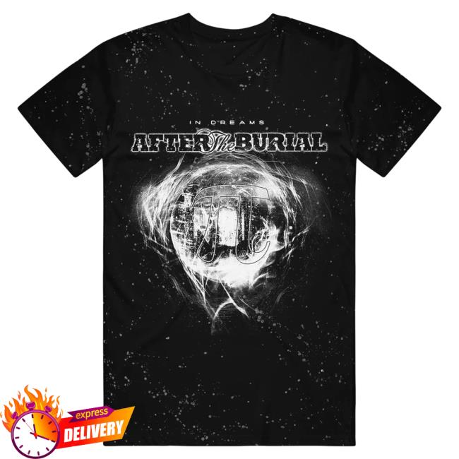 Official After The Burial Merch Orb Speckled Black Long Sleeve Tees