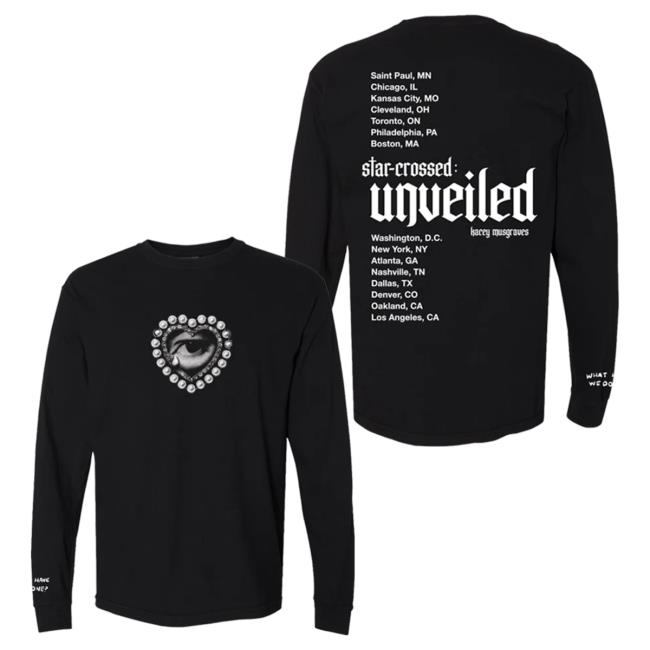 Official Kacey Musgraves Merch Store KaceyMusgraves Star-Crossed: Unveiled Black Tour Shirts Kacey Musgraves Apparel Clothing Shop