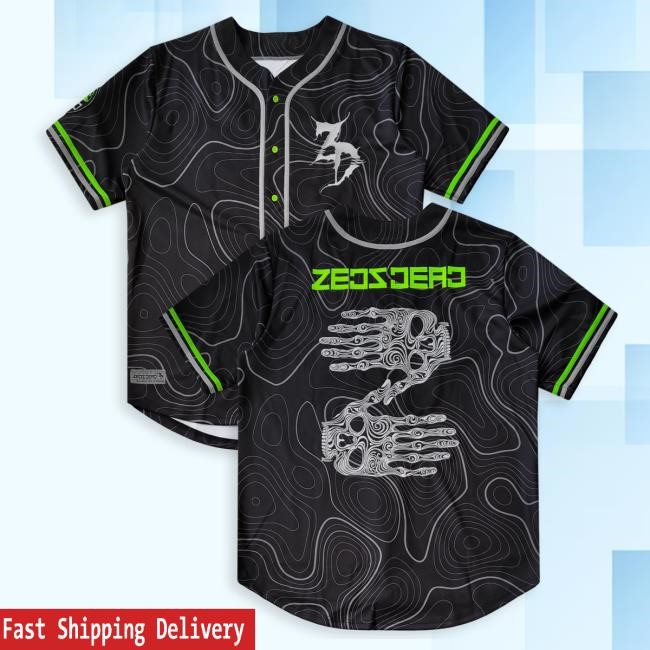 Official Zeds Dead Merch Zeds Dead - Paths Collide - Black - Baseball Jersey Hoody Zeds Dead Apparel Clothing Shop ZedsDead