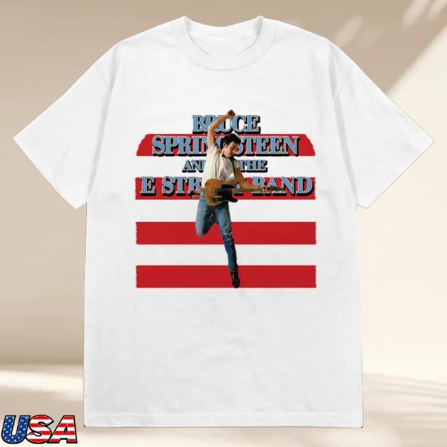Official Bruce Springsteen Merch Store Retro Born In The U.S.A. Tour Shirt Springsteen
