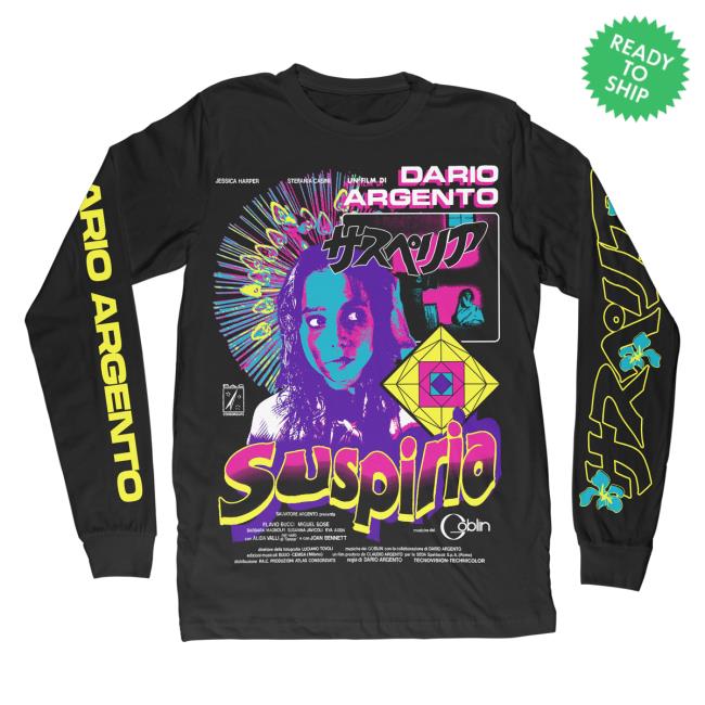 Official Studiohouse Designs Merch Store Suspiria Long Sleeve Top Shirt Studiohouse Designs Apparel Clothing Shop StudiohouseDesigns