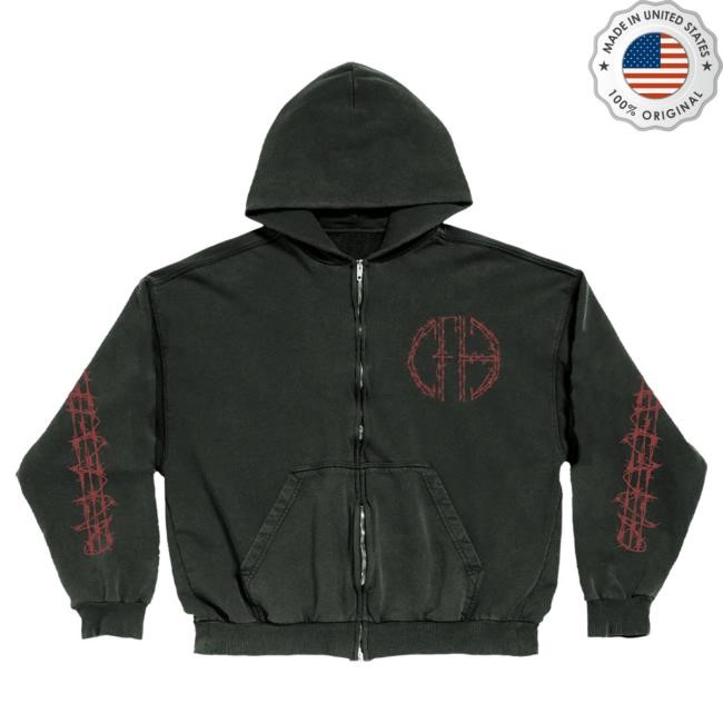 Official Pantera Merch Store Shop CFH Washed Zip-Up Sweatshirt