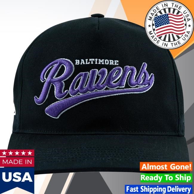 Official Golf Wang Merch Ravens Script Snapback Cap by Golf Wang x NFL