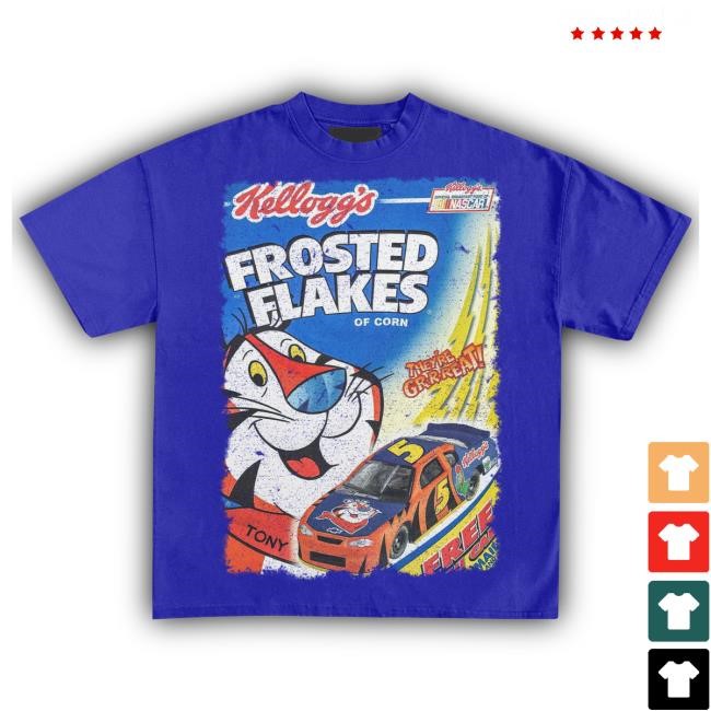 Official Heavyweight Legends Frosted Flakes Tony The Tiger Nascar T-Shirt