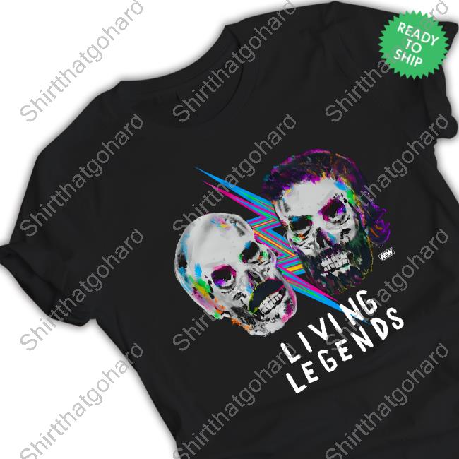 All Elite Wrestling Ftr Living Legends Skulls Tee Shirt