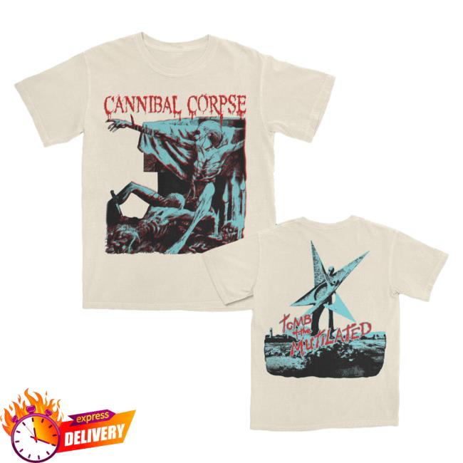 Official Cannibal Corpse Merch Store Tomb Of The Mutilated Bootleg Tee Ivory CannibalCorpse