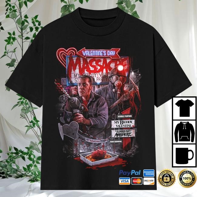 Gutter Garbs Valentine's Day Massacre Double Feature Tee (Shaka Wear - Oversized) | Official Merch