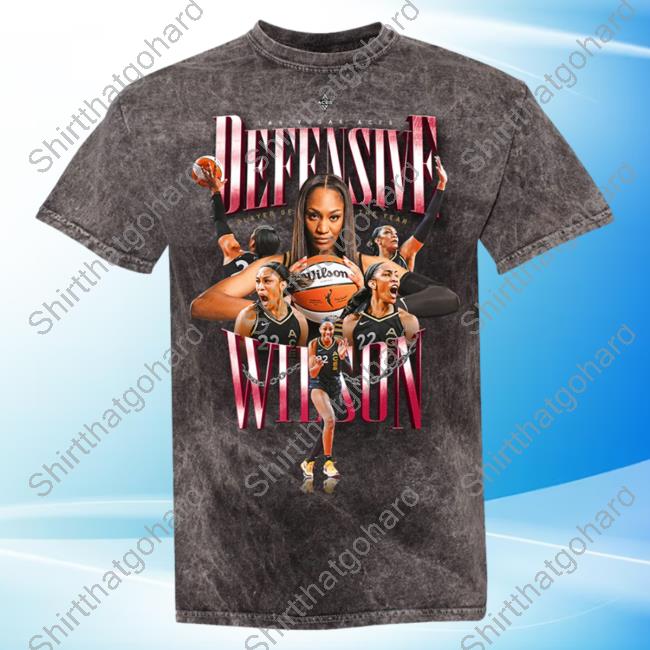 Las Vegas Aces A'ja Wilson Wnba 2023 Defensive Player Of The Year T-Shirts