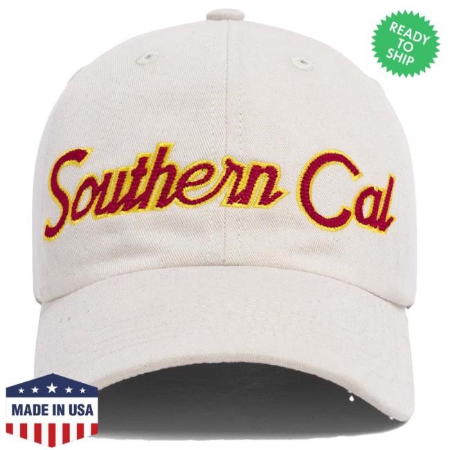 USC Trojans Bone Southern Cal Chainstitch Cotton Twill Dad Cap USC Bookstores Officical