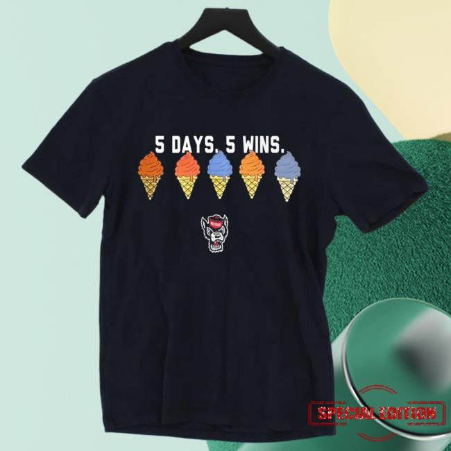 5 Days 5 Wins Nc State Wolfpack Hoodie