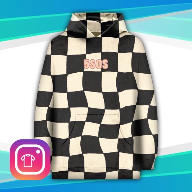 5 Seconds Of Summer Holiday Range Merch Limited Edition Checkered Hoodies