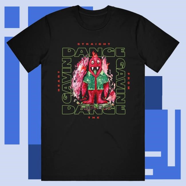 Official Dance Gavin Dance Merch Straight From The Heart - Black T Shirt DanceGavinDance