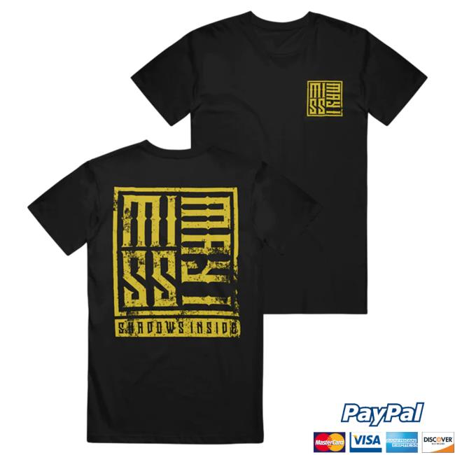 Official Merch Now Now Miss May I Shadow Box Black T-Shirt MerchNow