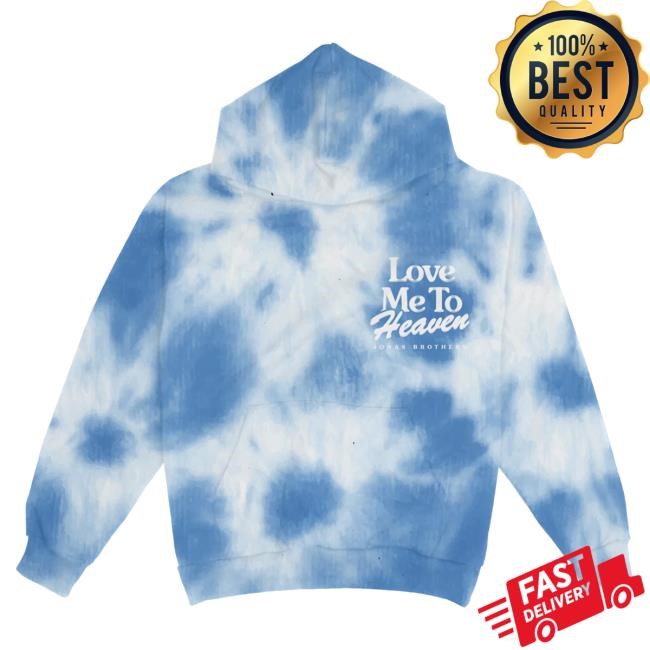 Official Jonas Brothers Merch Store Jonas Brothers Love Me To Heaven Cloud Hooded Sweatshirt JonasBrothers
