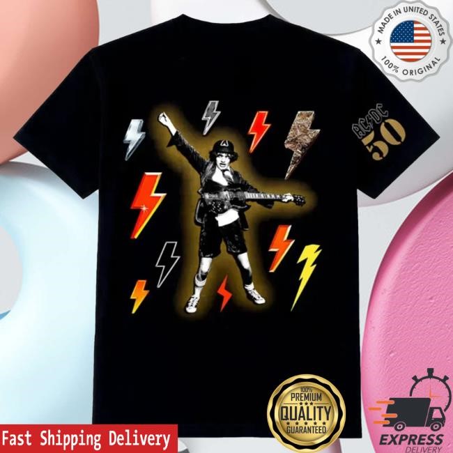Official Ac Dc Merch Store AC/DC 50 Years Of High Long Sleeve Tshirt Ac Dc Shop Acdc Clothing