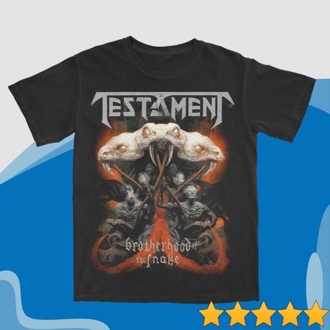 Official Testament Merch Shop Brotherhood Of The Snake New Shirt – Testament