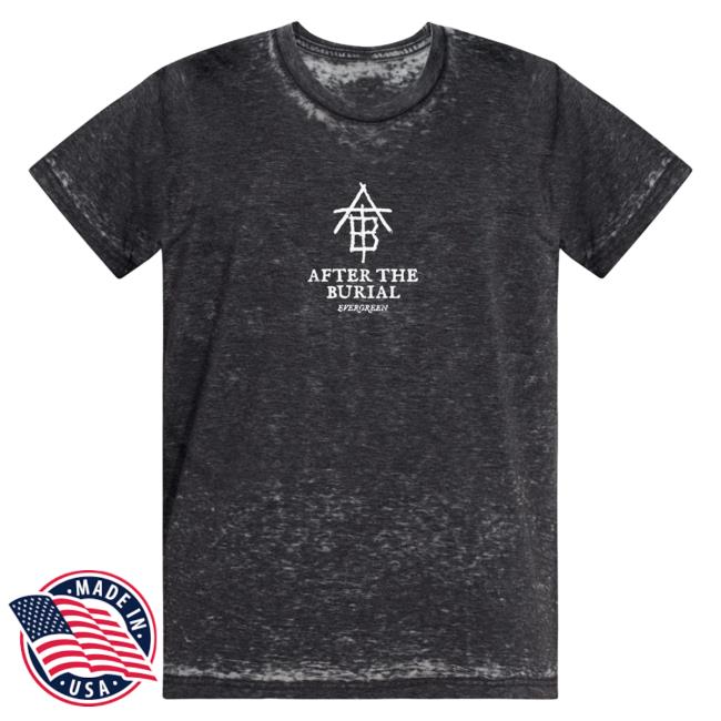 Official After The Burial Merch Expanse Grey Acid Wash Long Sleeve Tee Shirt