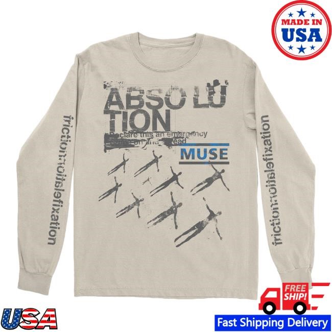 Muse Official Merch Store Absolution Xx Friction Long Sleeve T Shirt for Men & Women Muse Clothing Apparel Muse Shop
