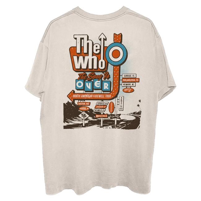 Official The Who Shop The Song is Over Retro Sign Hot Shirt The Who Rock Band