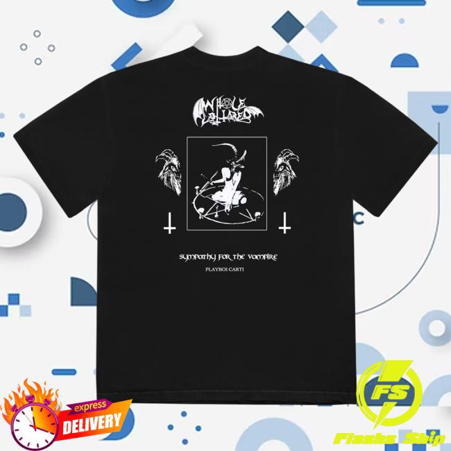 Official Playboi Carti Merch Playboi Carti Whole Lotta Red Sympathy For The Vampire Shirts Black PlayboiCarti Clothing Shop Store